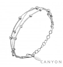 Bracelet petites billes-3 rangs-CANYON en argent 925/1000-E-Shop bijoux-totem.fr