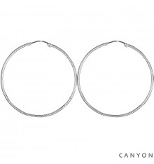 CANYON-Argent 925-boucles d'oreilles-créoles-bijoux totem.