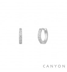 CANYON-Argent 925-boucles d'oreilles-créoles-bijoux totem.