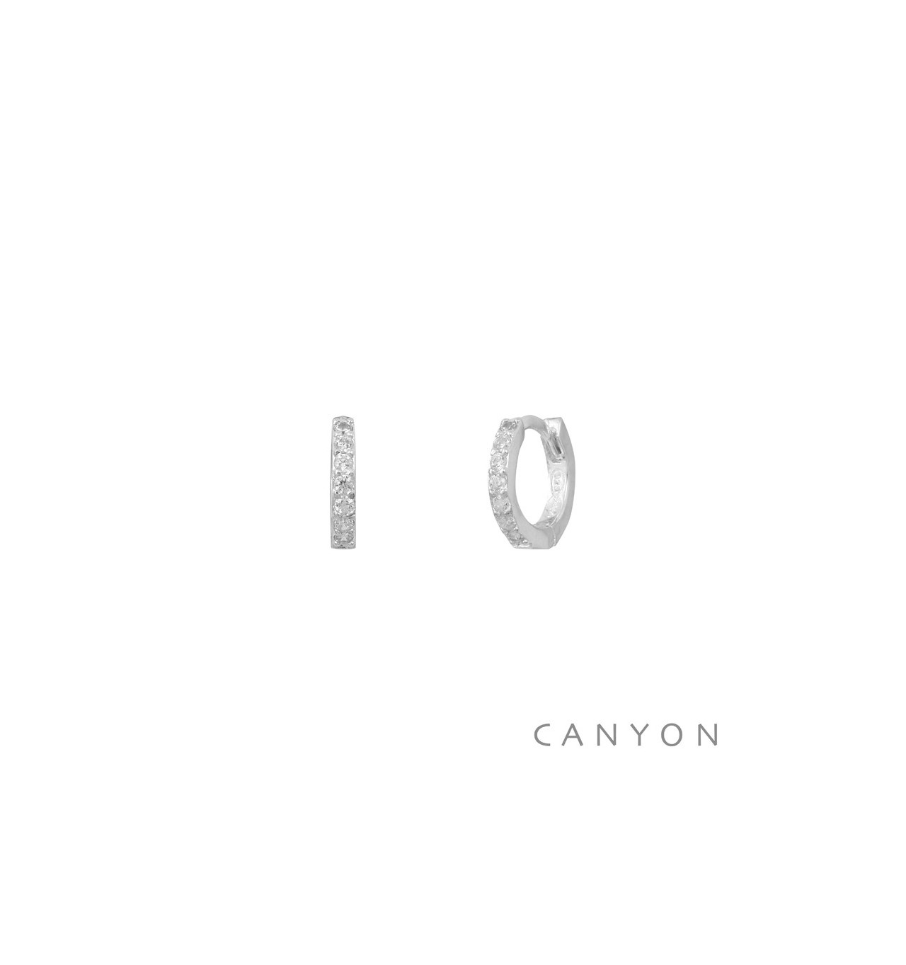 CANYON-Argent 925-boucles d'oreilles-créoles-bijoux totem.