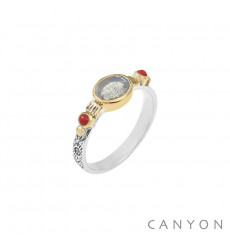 canyon-bague-argent 925-labradorite-bijoux totem.