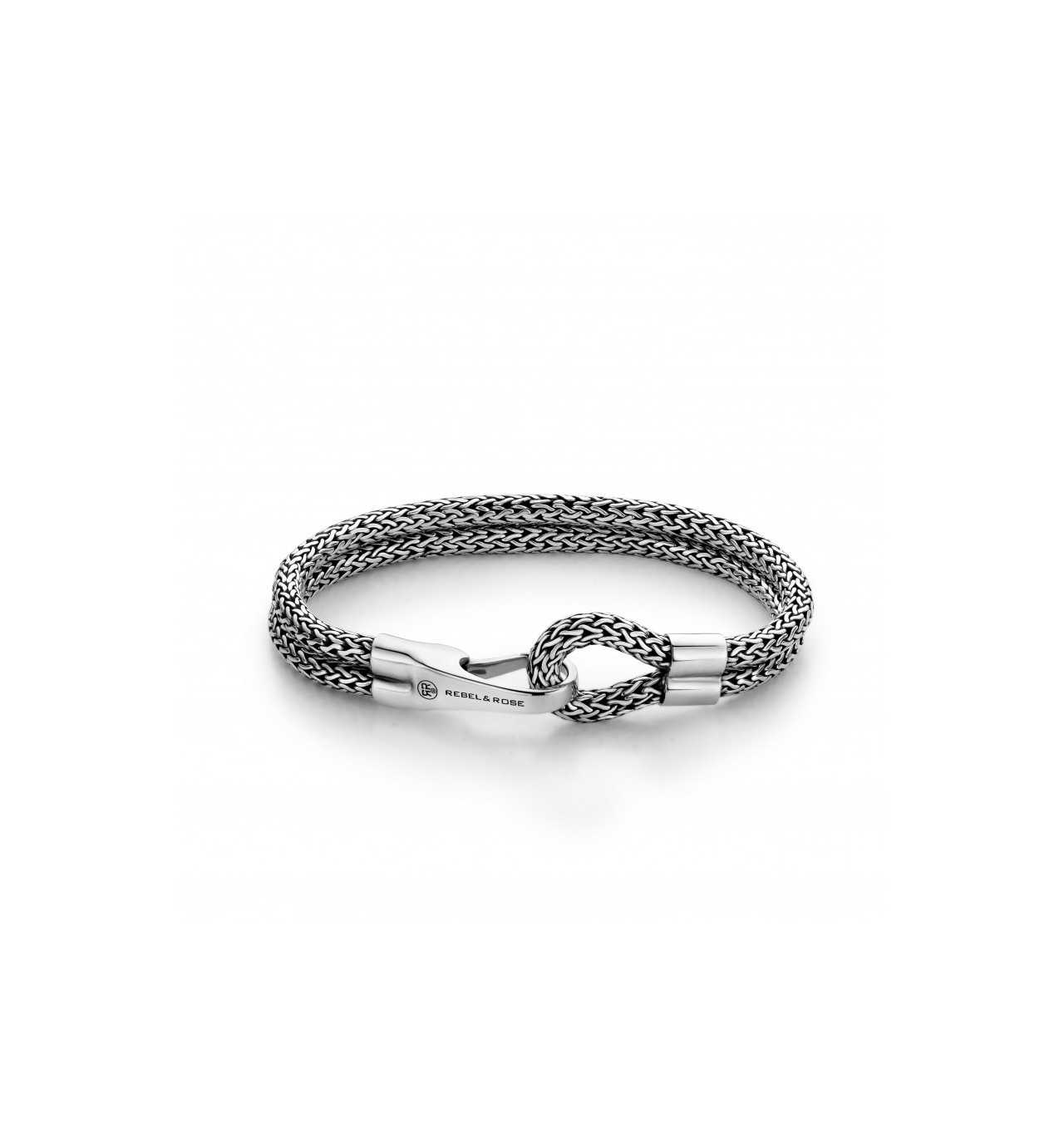 rebel&rose-double hooked-bracelet-argent 925-bijoux-totem.fr