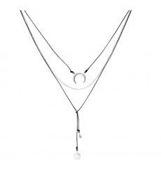 DORIANE-Argent 925-collier-3 rangs-bijoux totem.