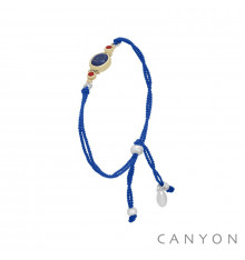 canyon-bracelet-argent 925-lapis lazuli-cordon-bijoux totem.