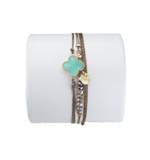 LOetMA Bracelet Clover Aqua.