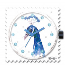 Stamps-diamond peacock-cadran-montre-swarowski-bijoux totem.