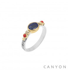 canyon-bague-argent 925-lapis lazuli-bijoux totem.