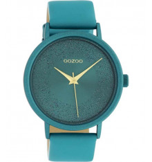 oozoo-montre-femme-bracelet cuir-bleu canard-bijoux totem