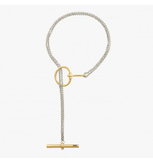cxc-poniente-collier-plaqué or et argent-2 chaines-bijoux totem
