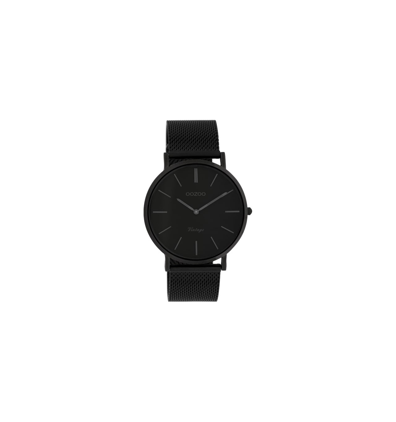 oozoo-montre-femme-maille milanaise-noire-bijoux totem