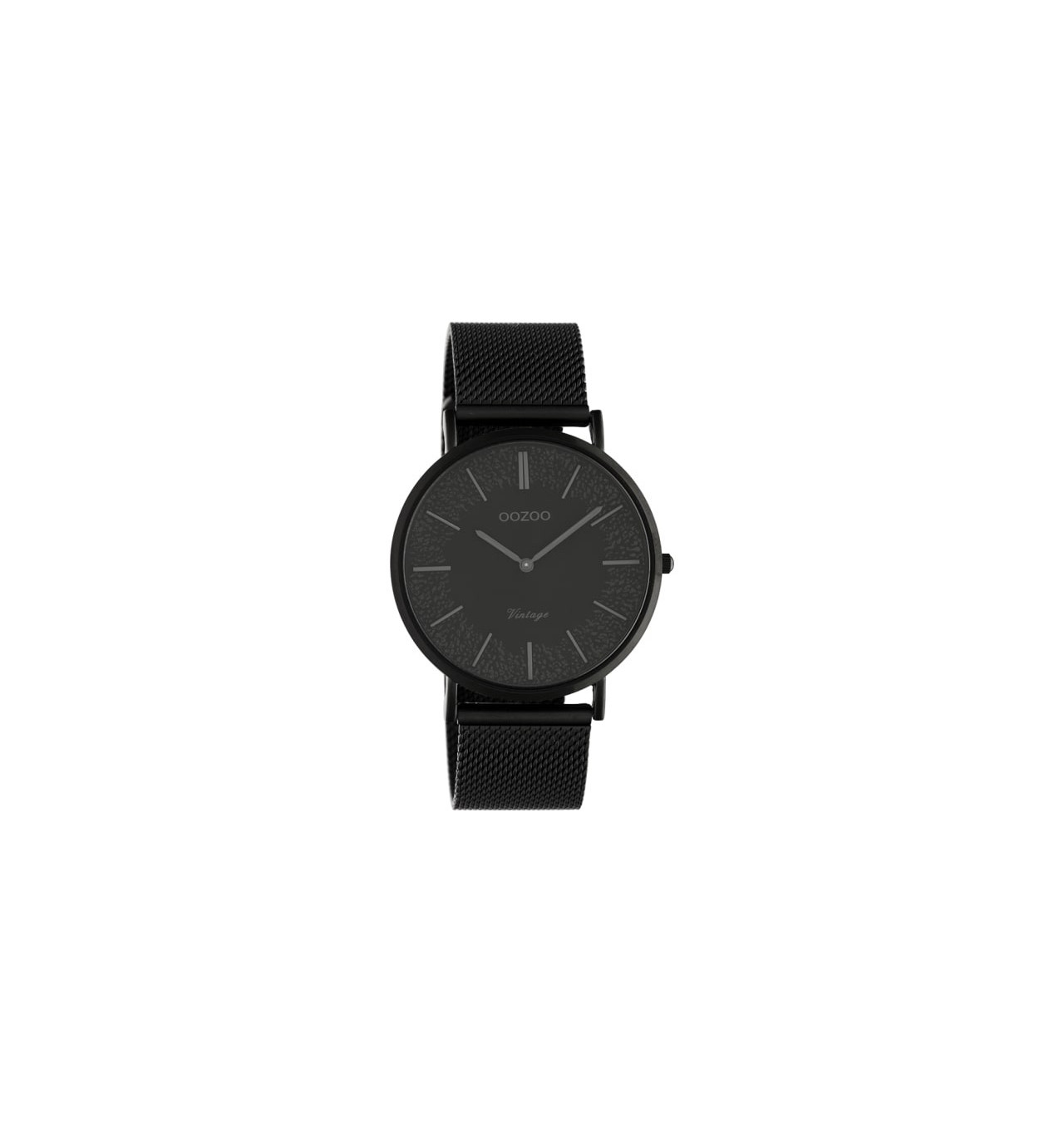 oozoo-montre-femme-maille milanaise-noire-bijoux totem