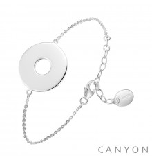 canyon-bracelet-argent-chainette-disque évidé-bijoux totem