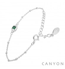 canyon-bracelet-argent-chainette-onyx-vert-bijoux totem
