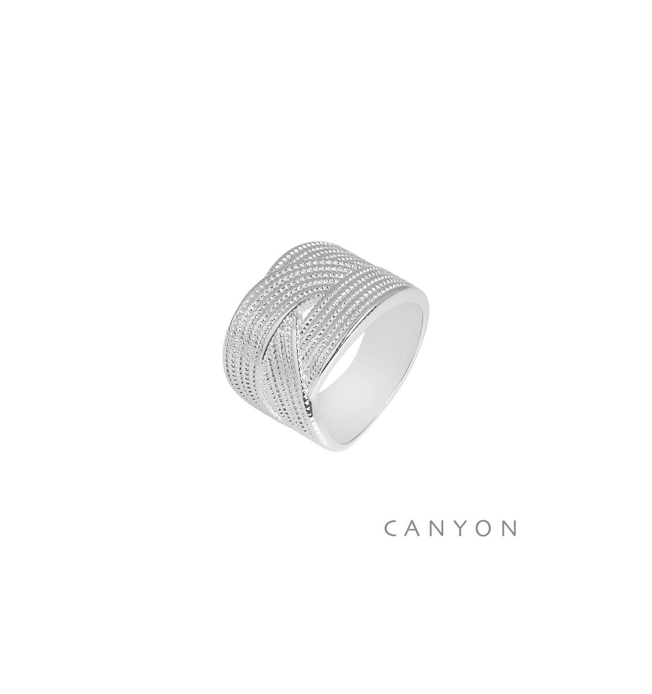 canyon-bague-argent 925-3 anneaux plats-bijoux totem.