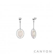 canyon-boucles d'oreilles-nacre blanche-argent 925-bijoux totem.