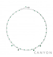 canyon france-collier-argent 925-onyx vert-bijoux totem