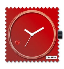 stamps-diamond red heart-cadran-montre-swarovski-bijoux totem