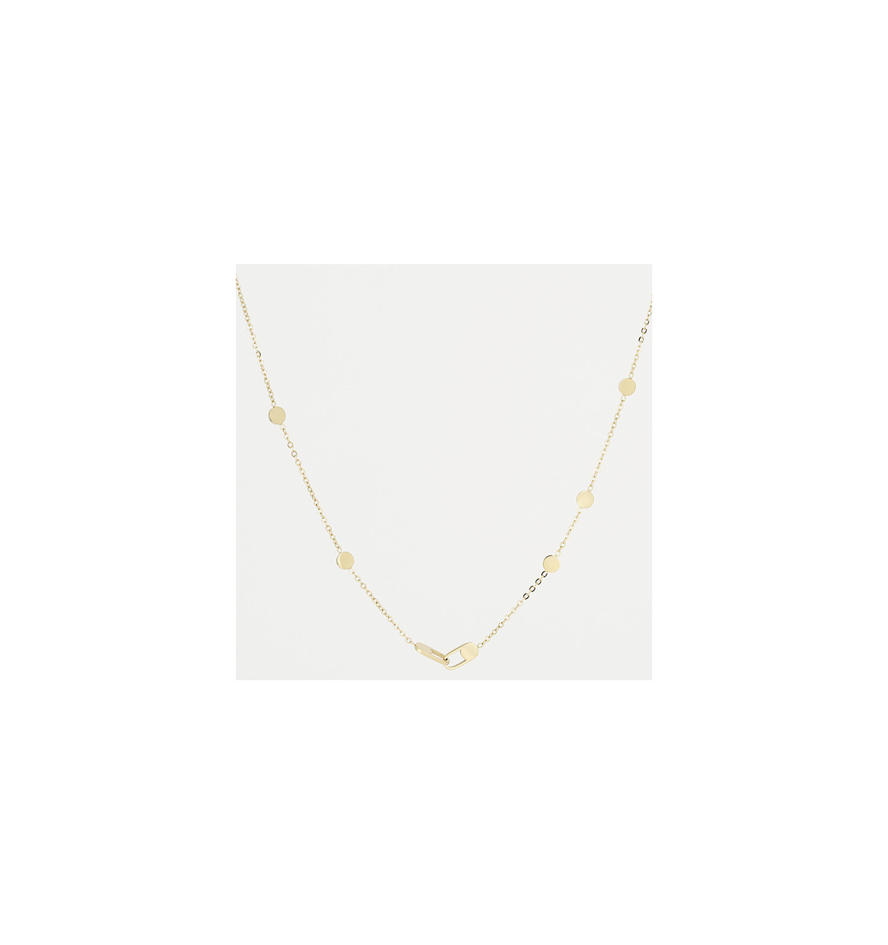 zag-bijoux-collier-acier-doré-bijoux totem.