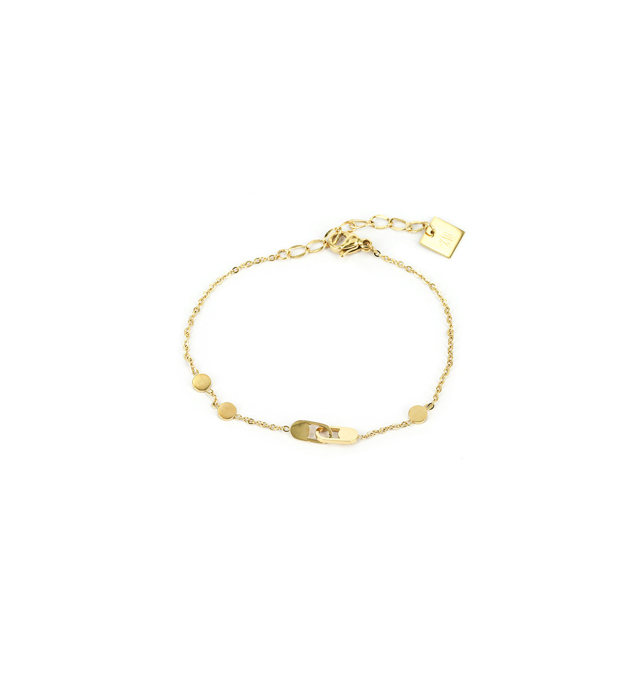zag-bijoux-bracelet-acier-doré-thalès-bijoux totem.