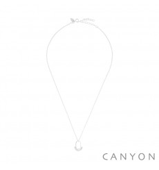 canyon france-collier-argent-pendentif-ovale-arc strié-bijoux totem