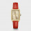 cluse-montre-femme-fluette-acier-doré-cuir rouge-bijoux totem