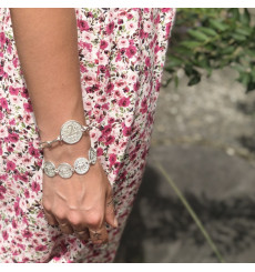 secret de cuir-bracelet-demi franc-bijoux totem.