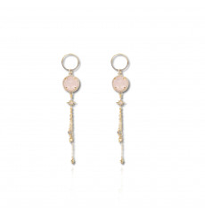 loetma-fidji-boucles d’oreilles-quartz rose-bijoux totem