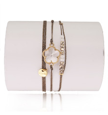 loetma-clover-bracelet-multi tours-réglable-cristal-naturel-bijoux totem