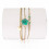 loetma-clover-bracelet-multi tours-réglable-cristal-vert-émeraude-bijoux totem