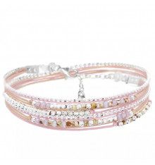 doriane bijoux-formosa-bracelet-argent 925-deux tours-rose-bijoux totem.