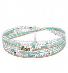 doriane bijoux-atlanta-bracelet-argent 925-deux tours-turquoise-bijoux totem.