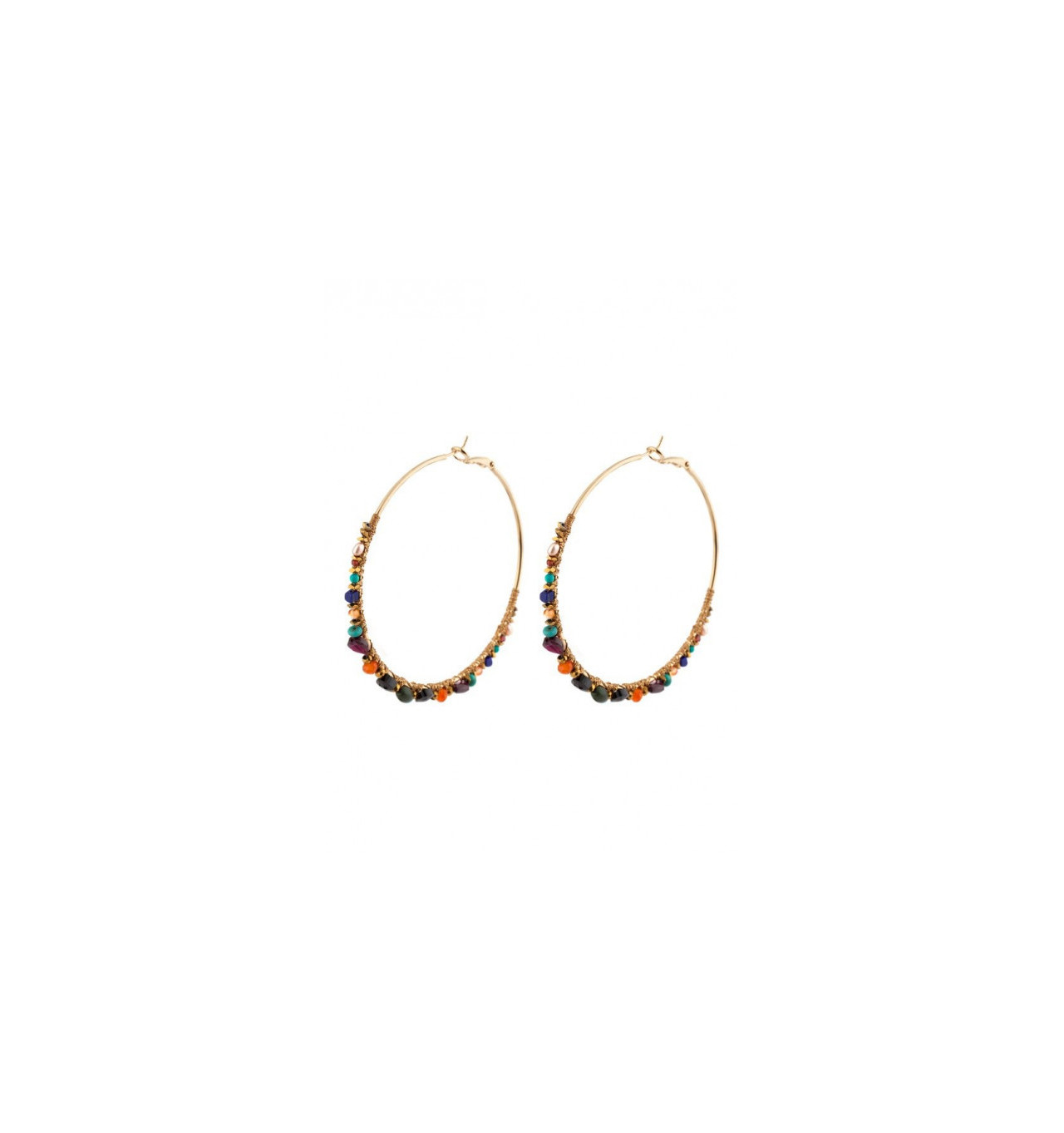 satellite-iancura-boucles d'oreilles-créoles-multicolores-bijoux totem.