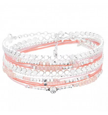 doriane bijoux-mooréa-bracelet-argent 925-2 tours-rose-bijoux totem.