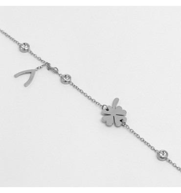 zag-bijoux-bracelet-acier-trèfle-bijoux totem.