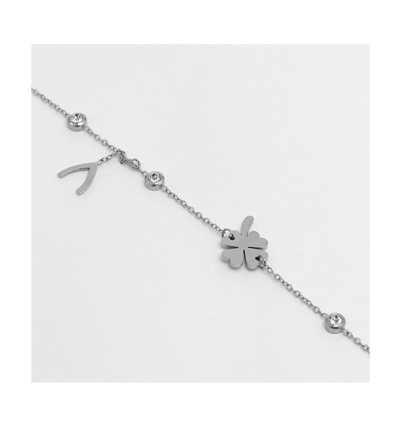 zag-bijoux-bracelet-acier-trèfle-bijoux totem.