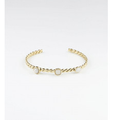 zag-bijoux-tresse-bracelet-jonc-acier-doré-bijoux totem.