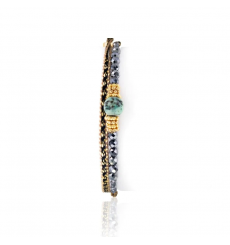loetma-cécile-bracelet-multi tours-réglable-turquoise-bijoux totem