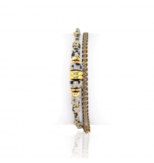 loetma-dalmatien-bracelet-multi tours-réglable-gold-bijoux totem