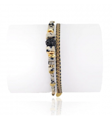 loetma-dalmatien-bracelet-multi tours-réglable-soleil noir-bijoux totem