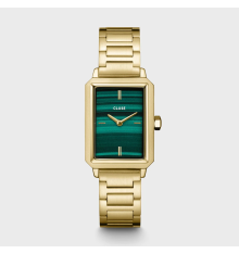 cluse-fluette-montre-femme-acier-doré-vert-bijoux totem