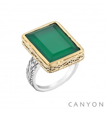canyon france-bague-argent-onyx-vert-bijoux totem.