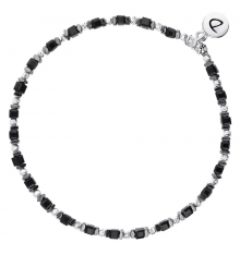 doriane bijoux-bracelet-argent 925-extensible-noir-bijoux totem.
