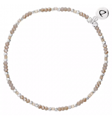 doriane bijoux-bracelet-argent 925-extensible-marron-beige-bijoux totem.