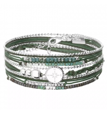 doriane bijoux-rose des vents-bracelet-argent 925-multitours-bijoux totem.