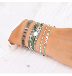 doriane bijoux-rose des vents-bracelet-argent 925-multitours-bijoux totem.