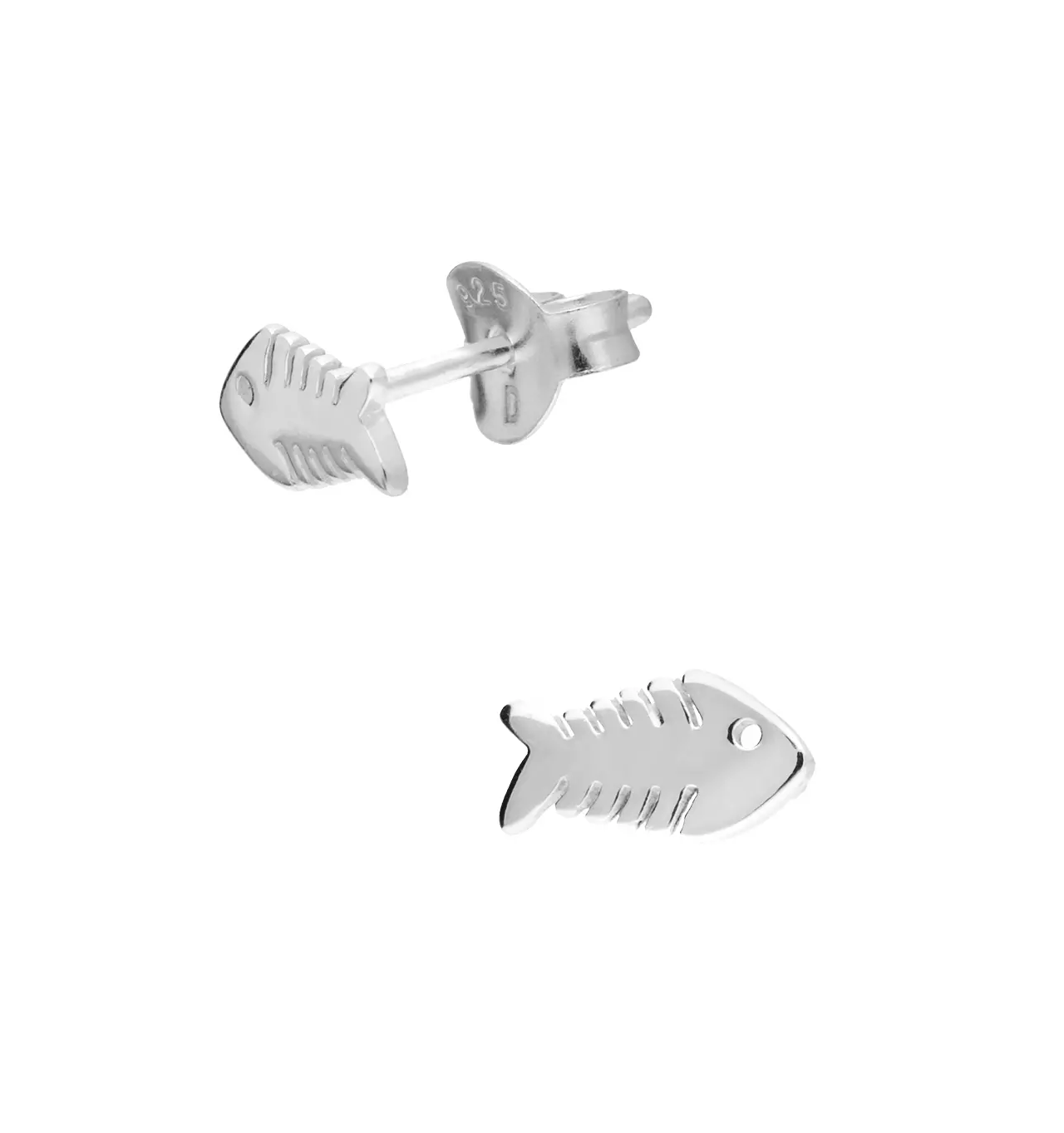 doriane-petit poisson-argent 925-boucles d'oreilles-bijoux totem.