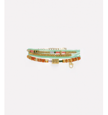 zag-bijoux-bracelet-savana-rouge-acier-doré-bijoux totem.