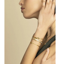 les interchangeables-bracelet-jonc-scarabée-doré-bijoux totem