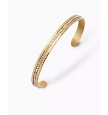 les interchangeables-bracelet-jonc-martelé-strassé-doré-bijoux totem