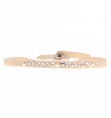 les interchangeables-perle 4-bracelet-ajustable-beige-bijoux totem